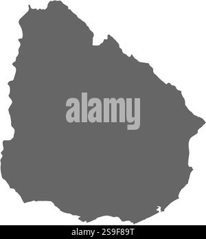 Carte de l'Uruguay comme une zone sombre. Illustration de Vecteur