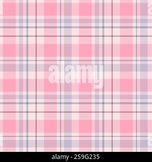Motif sans couture à carreaux rose et violet. Texture à carreaux pour tissu, motif Vichy. Lignes arrière-plan sans fin pour textile. Motif à rayures Banque D'Images
