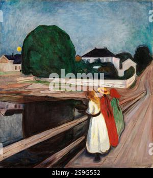 Les filles sur le pont. Edvard Munch. Probablement 1901. Banque D'Images