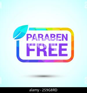 Illustration de conception d'icône sans paraben, adapté à l'étiquette du produit Illustration de Vecteur