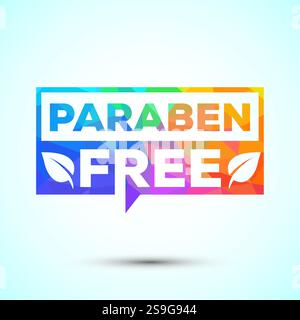 Illustration de conception d'icône sans paraben, adapté à l'étiquette du produit Illustration de Vecteur