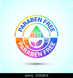 Illustration de conception d'icône sans paraben, adapté à l'étiquette du produit Illustration de Vecteur