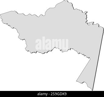 Carte d'Amazonas, une province de Colombie. Illustration de Vecteur