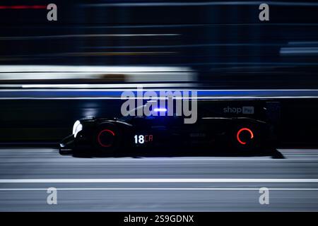 18 CHATIN Paul-Loup (fra), HEINEMEIER HANSSON David (dnk), DALZIEL Ryan (gbr), Era Motorsport, ORECA LMP2 07, #18, action lors des Rolex 24 heures de Daytona 2025, 1ère manche du championnat IMSA WeatherTech Sportscar 2025, du 22 au 26 janvier sur le Daytona International Speedway à Daytona Beach, Floride, États-Unis d'Amérique - photo Joao Filipe / DPPI Banque D'Images