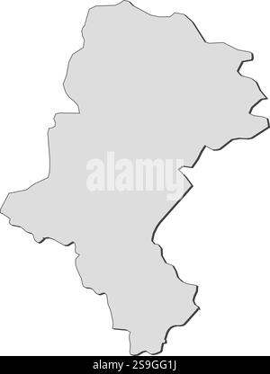 Carte de Silésie, une province de Pologne. Illustration de Vecteur