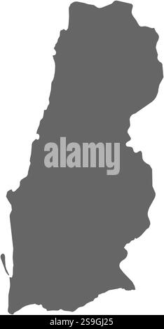 Carte de Namibe, une province de l'Angola. Illustration de Vecteur