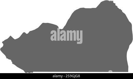 Carte de Cunene, une province de l'Angola. Illustration de Vecteur