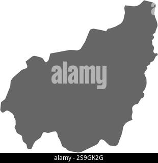 Carte de l'Ouest, une province du Cameroun. Illustration de Vecteur