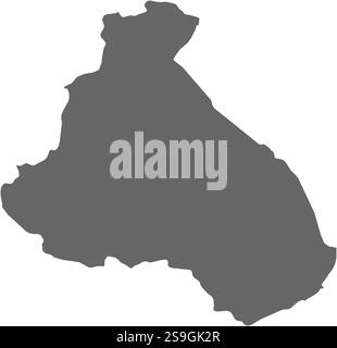 Carte du District Nord, une province du Cameroun. Illustration de Vecteur