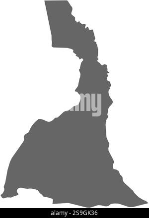 Carte de l'extrême Nord, une province du Cameroun. Illustration de Vecteur