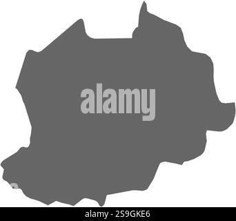 Carte du Nord-Ouest, une province du Cameroun. Illustration de Vecteur