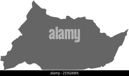 Carte de l'Adamawa, une province du Cameroun. Illustration de Vecteur