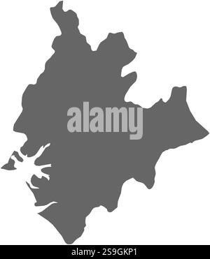 Carte du littoral, une province du Cameroun. Illustration de Vecteur