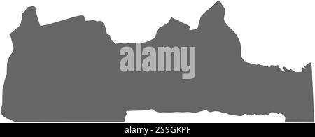 Carte du Sud, une province du Cameroun. Illustration de Vecteur