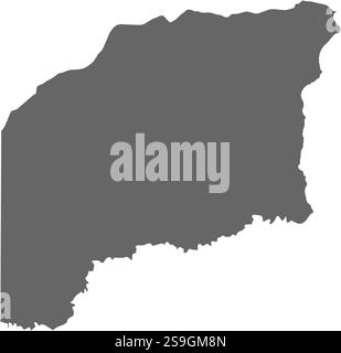 Carte de Vichada, une province de Colombie. Illustration de Vecteur