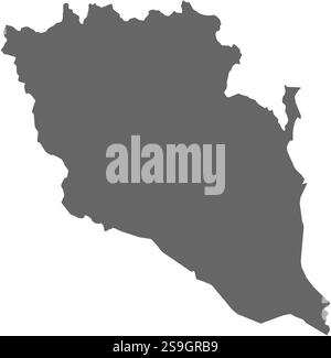 Carte de Pahang Darul Makmur, une province de Malaisie. Illustration de Vecteur