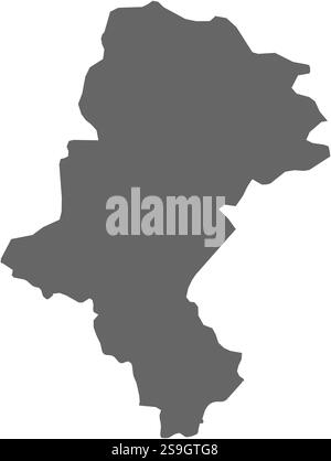 Carte de Silésie, une province de Pologne. Illustration de Vecteur