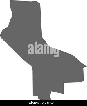 Carte de Hela, une province de Papouasie-Nouvelle-Guinée. Illustration de Vecteur