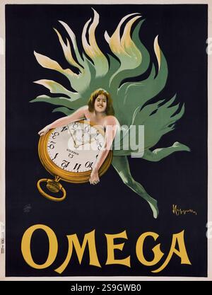 MONTRES OMEGA CAPPIELLO 1920s AFFICHE PUBLICITÉ Plakat von Léonetto Cappiello für die Uhrenmarke ‹ Omega›, 1920 Banque D'Images