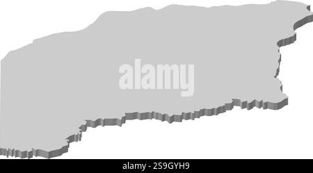 Carte de Vichada, une province de Colombie. Illustration de Vecteur