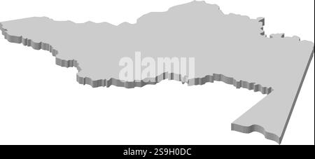 Carte d'Amazonas, une province de Colombie. Illustration de Vecteur
