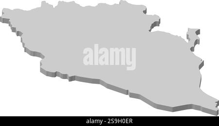 Carte de Pahang Darul Makmur, une province de Malaisie. Illustration de Vecteur