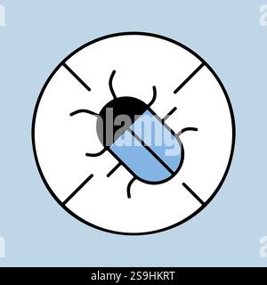 Lutter contre les insectes nuisibles. Icône de vecteur de protection des plantes contre les épaves. Symbole graphique pour l'agriculture, le jardin et les plantes site Web et les applications design, logo, app Illustration de Vecteur