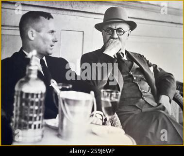 Joan Miró et Henri Matisse au café les deux Magots, París, v. 1936-1938. Banque D'Images