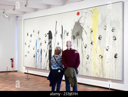 Les mains s'envolent vers les constellations, 1974, Joan Miró Fundation, Barcelone, Catalogne, Espagne. Banque D'Images