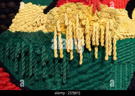 Tapisserie du Fundació, 1979, Joan Miró, Josep Royo, Barcelone, Catalogne, Espagne. Banque D'Images