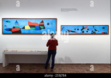 Peinture (pour David Fernández Miró), 1965, Makemono, 1956, Joan Miró, Barcelone, Catalogne, Espagne. Banque D'Images