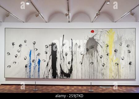 Les mains s'envolent vers les constellations, 1974, Joan Miró Fundation, Barcelone, Catalogne, Espagne. Banque D'Images