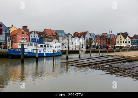 Hafen Husum Nordsee Banque D'Images