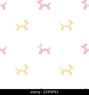 Ballon vectoriel en forme de chien modèle sans couture Illustration de Vecteur