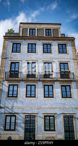 Maison traditionnelle portugaise Azulejo à Porto Banque D'Images
