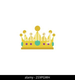 illustration vectorielle d'icône de signe de symbole d'emoji de couronne Illustration de Vecteur
