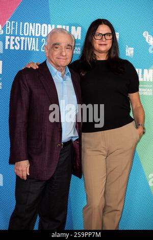 Londres, Royaume-Uni - 12 octobre 2019 - Martin Scorsese et Emma Tillinger Koskoff assistent à l'appel photo Irishman clôturant le 63ème Festival du film de Londres BFI au May Fair Hotel à Londres, en Angleterre Banque D'Images