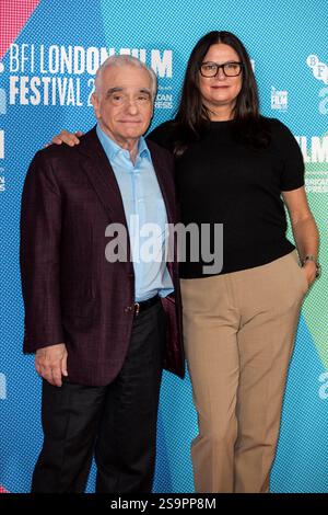 Londres, Royaume-Uni - 12 octobre 2019 - Martin Scorsese et Emma Tillinger Koskoff assistent à l'appel photo Irishman clôturant le 63ème Festival du film de Londres BFI au May Fair Hotel à Londres, en Angleterre Banque D'Images