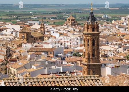 Paysage urbain de la ville d'Antequera en Andalousie, Espagne. Banque D'Images