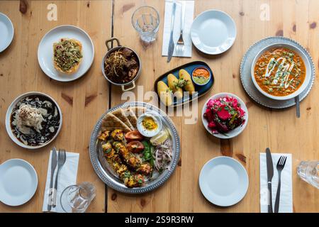 Nandine, un restaurant kurde familial situé à Camberwell, dans le sud de Londres, octobre 2024. Crédit photo : Sam Banque D'Images