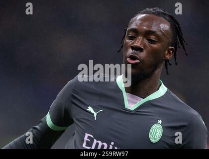 Milan, Italie. 22 janvier 2025. Tammy Abraham de l'AC Milan lors du match de l'UEFA Champions League à Giuseppe Meazza, Milan. Le crédit photo devrait se lire : Jonathan Moscrop/Sportimage crédit : Sportimage Ltd/Alamy Live News Banque D'Images