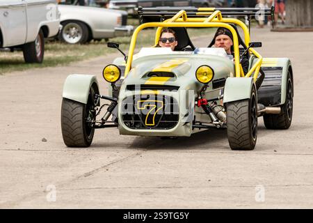 FINOWFURT, ALLEMAGNE - 11 MAI 2024 : une voiture de sport Lotus Seven. Ouverture de la saison du Festival Race 61. Banque D'Images