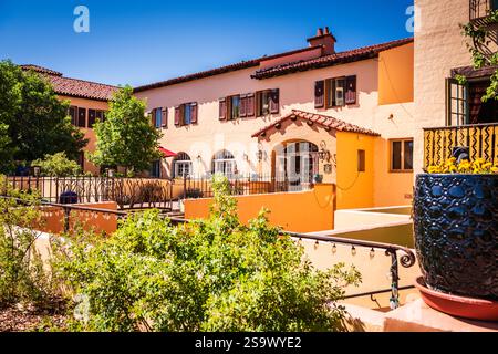 Winslow, AZ États-Unis - 4 juin 2018 : L'hôtel historique la Posada a été conçu par Mary Jane Colter en 1929. Banque D'Images