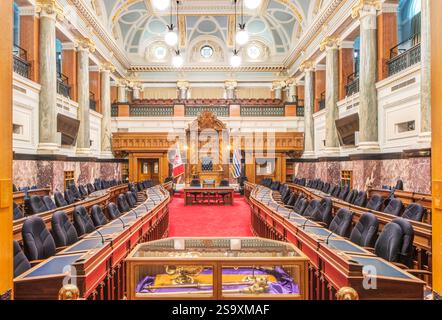 Canada, Colombie-Britannique. Victoria, Colombie-Britannique édifices du Parlement, salle de l'Assemblée législative Banque D'Images