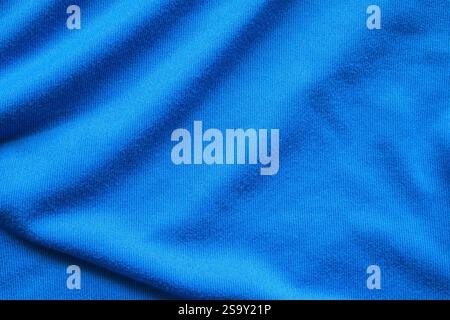 Bleu maillot de football tissu texture vêtements de sport fond Banque D'Images