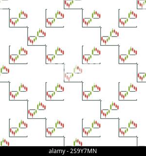 Crypto-monnaie Candlestick Chart Vector Analytics concept modèle simple et transparent Illustration de Vecteur
