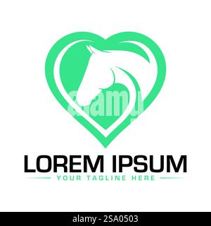 Conception de logo de cheval, conception de logo de cheval professionnel Illustration de Vecteur