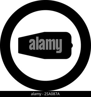 Turbine avion turbomachine moteur avion à réaction icône d'avion de soufflante en cercle rond couleur noire illustration vectorielle image de contour solide style simple. Turbine avion turbomachine turboréacteur moteur avion icône d'avion de soufflante en cercle rond couleur noire illustration vectorielle image plein style de contour Illustration de Vecteur