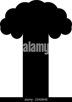 Explosion nucléaire éclatement champignon explosion icône de destruction explosive couleur noire illustration vectorielle image style plat simple. Explosion nucléaire éclatement champignon explosion icône de destruction explosive couleur noire illustration vectorielle image style plat Illustration de Vecteur