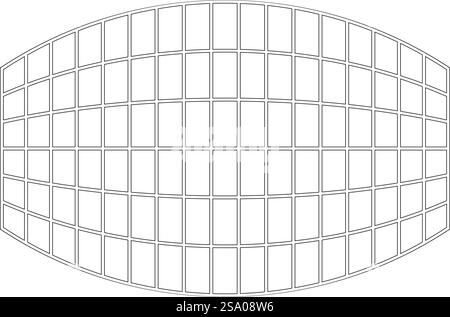 Rectangle dans la grille de projection ligne de contour en damier icône couleur noire illustration vectorielle image mince plat style simple. Rectangle dans la grille de projection ligne de contour en damier icône couleur noire illustration vectorielle image mince style plat Illustration de Vecteur